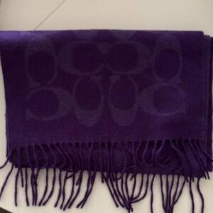 Coach cashmere Deep Purple Women's Scarf